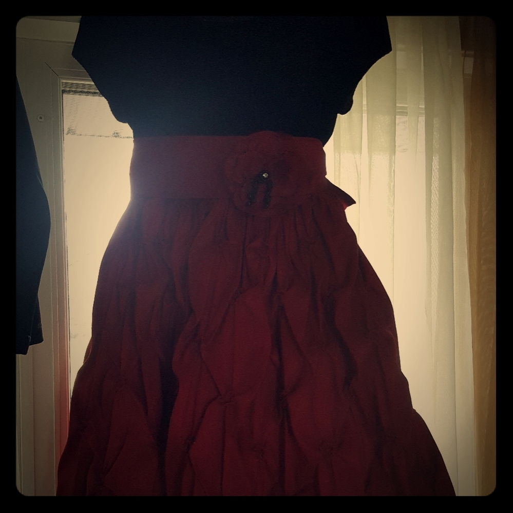Size 8 black and red formal dress